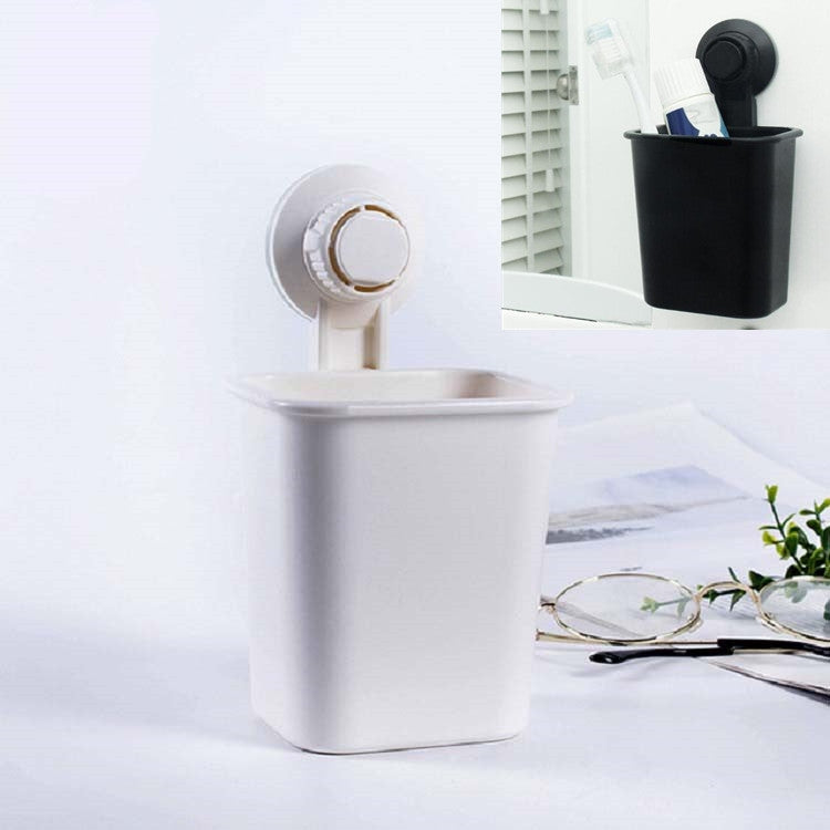 Suction Wall Toothpaste Toothbrush Holder Bathroom Shelf(White) - free shipping - PMC TechLife - Order now!