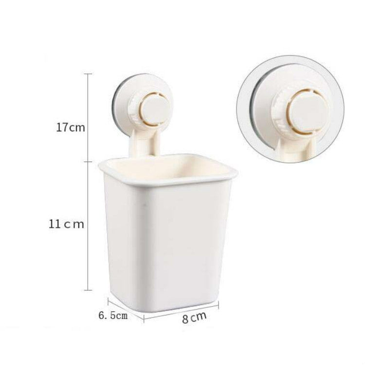 Suction Wall Toothpaste Toothbrush Holder Bathroom Shelf(White) - free shipping - PMC TechLife - Order now!