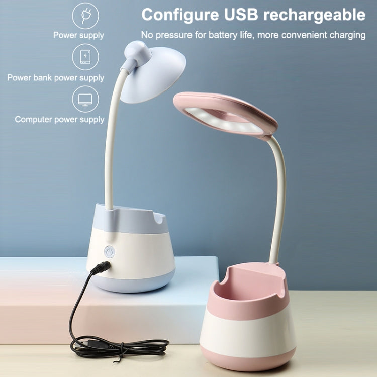 USB Charging LED Desk Light Eye Protection Lamp with Pen Holder and Phone Holder(CS276-4 Black) -  by PMC TechLife | Online Shopping South Africa | PMC TechLife
