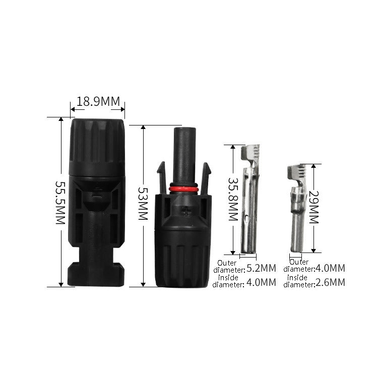 10 Sets MC4 4 in 1 MC4 Photovoltaic Connector Solar Branch Connector Solar Panel Male And Female Plug Accessories - Connectors by PMC TechLife | Online Shopping South Africa | PMC TechLife