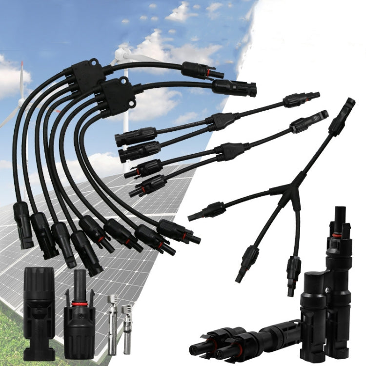 10 Sets MC4 4 in 1 MC4 Photovoltaic Connector Solar Branch Connector Solar Panel Male And Female Plug Accessories - Connectors by PMC TechLife | Online Shopping South Africa | PMC TechLife
