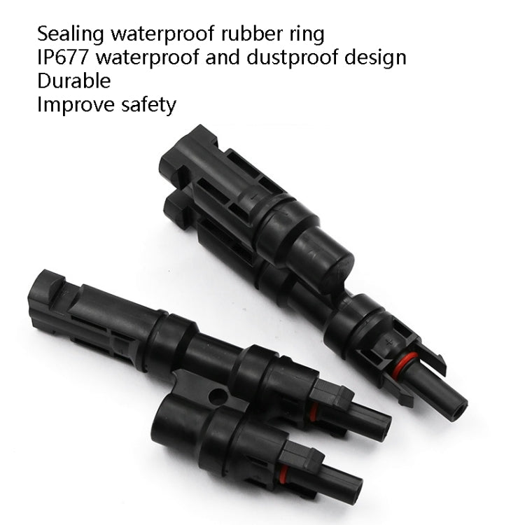 10 Sets MC4 4 in 1 MC4 Photovoltaic Connector Solar Branch Connector Solar Panel Male And Female Plug Accessories - Connectors by PMC TechLife | Online Shopping South Africa | PMC TechLife