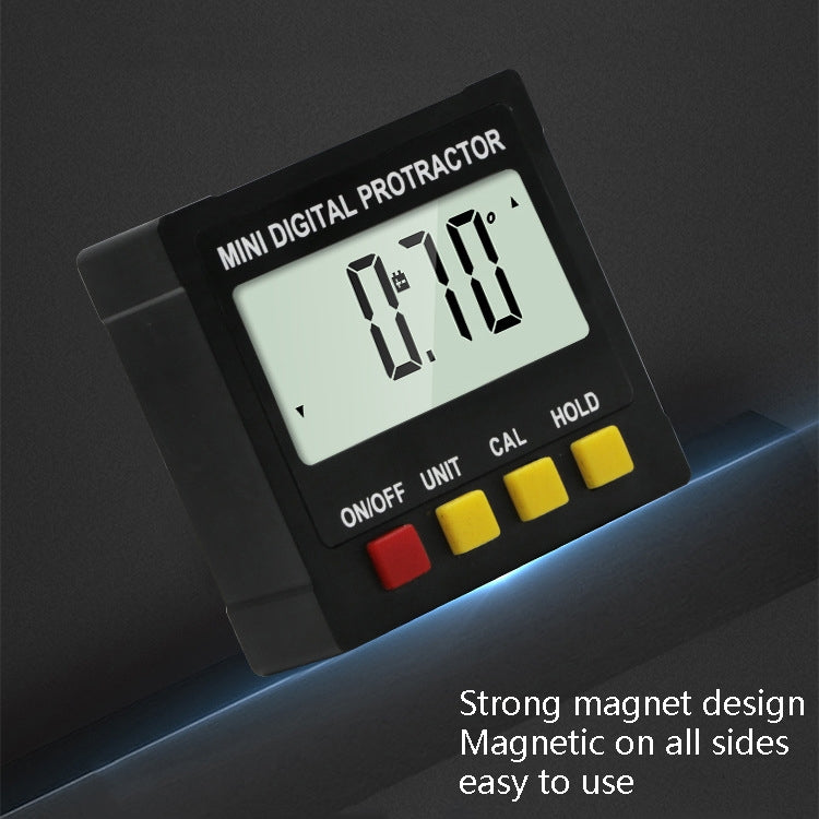 Electronic Digital Display Inclinometer Slope Level Protractor Four-Sided Magnetic Angle Ruler - Measuring Tools by PMC TechLife | Online Shopping South Africa | PMC TechLife