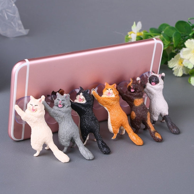 60 PCS Sucker Design Cute Cat Smartphone Holder(Gray) - Desktop Holder by PMC TechLife | Online Shopping South Africa | PMC TechLife