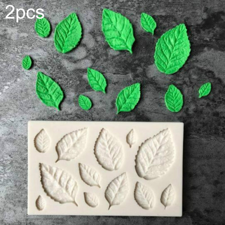 2PCS Sugarcraft Leaf Silicone Fondant Mold Cake Decorating Tools Chocolate Baking Mold - Food Molds by PMC TechLife | Online Shopping South Africa | PMC TechLife