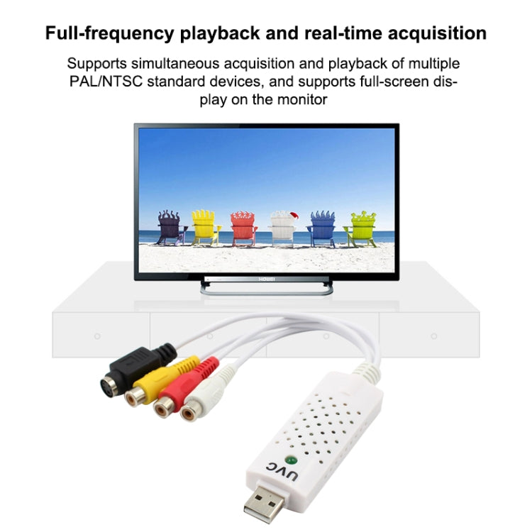 Portable USB 2.0 Audio Video Capture Card Adapter VHS to DVD Video Capture for Win7 / Win8/ XP/ Vista, Free Drive - Video Capture Solutions by PMC TechLife | Online Shopping South Africa | PMC TechLife