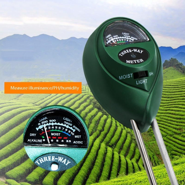 3 In 1 Soil Detector PH Value Light Intensity Test Pen Round Head Soil Dry Moisture Meter - free shipping - PMC TechLife - Order now!