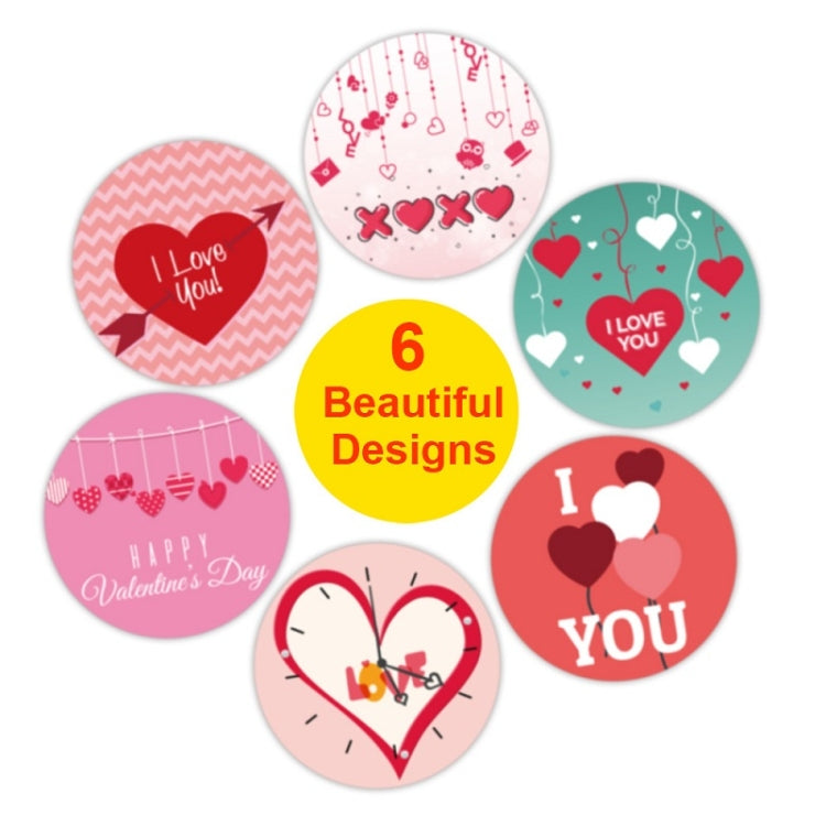5 PCS Olled Round Valentines Day Heart Gift Decoration Sticker Label(2.5cm / 1inch) - Sticker & Tags by PMC TechLife | Online Shopping South Africa | PMC TechLife