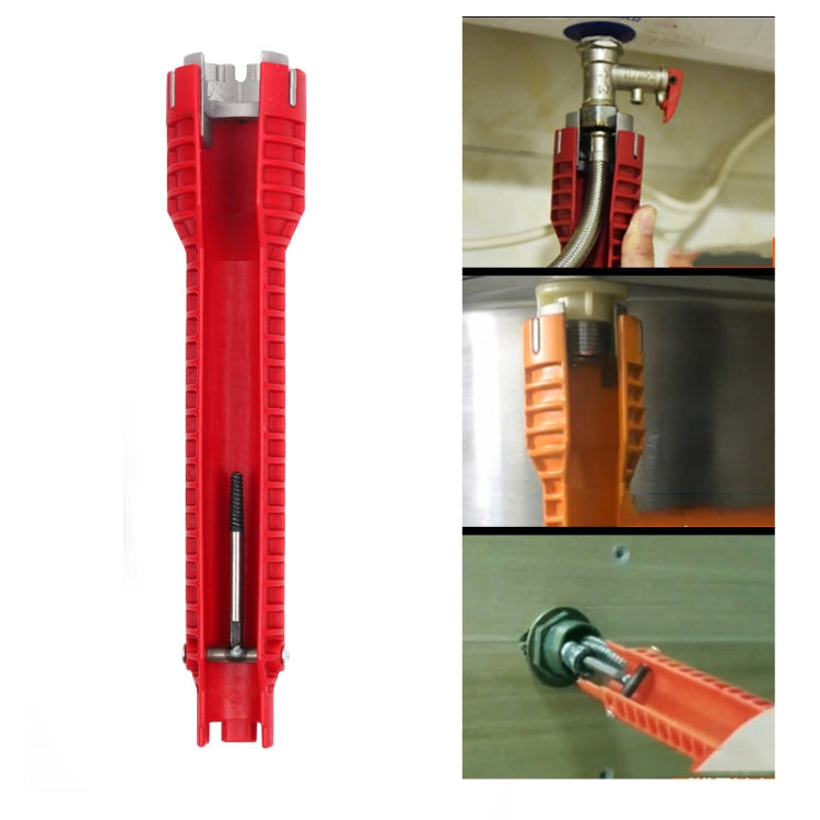 8 In 1  Multifunctional Sink Bathroom Wrench Plumbing Installation Tool Water Pipe Faucet Repair Removal Tool - Hex Key & Spanner by PMC TechLife | Online Shopping South Africa | PMC TechLife