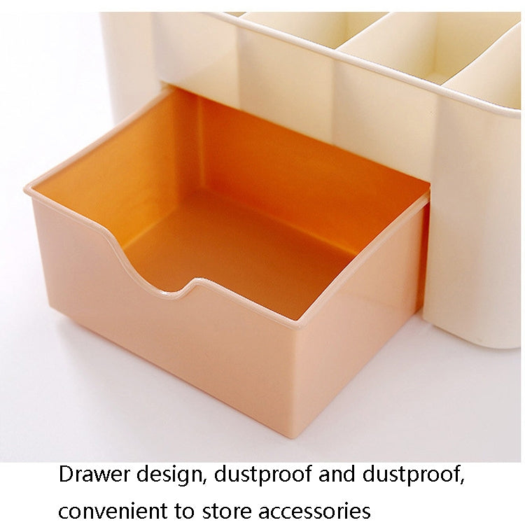 Jewelry And Cosmetics Storage Box Drawer Type Plastic Desktop Rack(Blue) - free shipping - PMC TechLife - Order now!