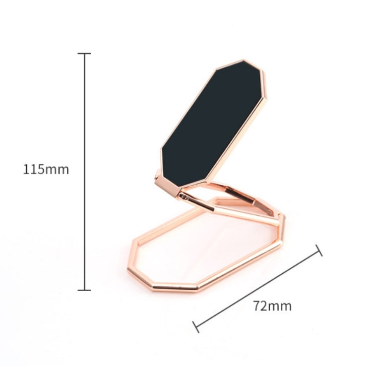 Folding And Sticking Zinc Alloy Mobile Phone Ring Holder Car Magnetic Ring Buckle(Cool Black) - free shipping - PMC TechLife - Order now!