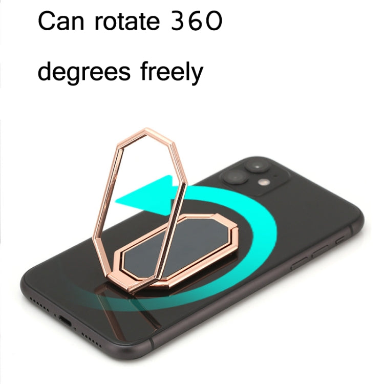 Folding And Sticking Zinc Alloy Mobile Phone Ring Holder Car Magnetic Ring Buckle(Cool Black) - free shipping - PMC TechLife - Order now!