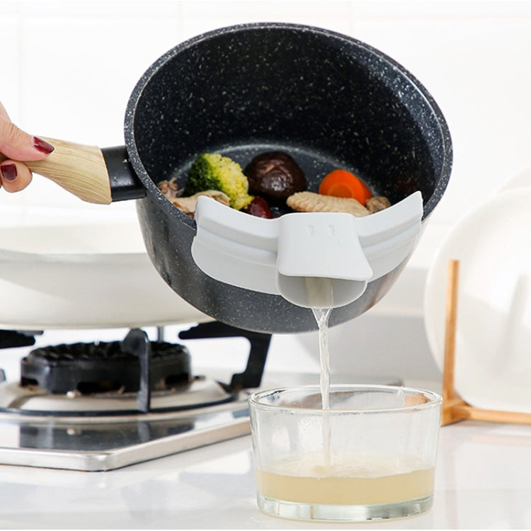 5 PCS Spill-Proof Kitchenware Pots And Pans Edge Deflector Duckbill Liquid Deflector Spout Pouring Device(Gray) - free shipping - PMC TechLife - Order now!