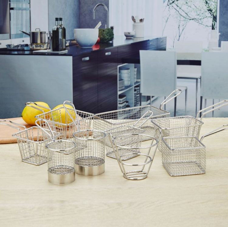 J13449 Stainless Steel Mini Fries Basket Restaurant Snack Bread Plate - Cutlery Sets by PMC TechLife | Online Shopping South Africa | PMC TechLife