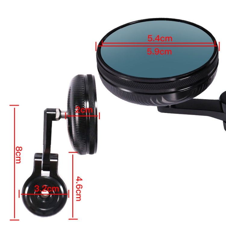 Motorcycle Modified Rearview Mirror CNC Handle Mirror Accessories(Black) - Side Mirrors by PMC TechLife | Online Shopping South Africa | PMC TechLife