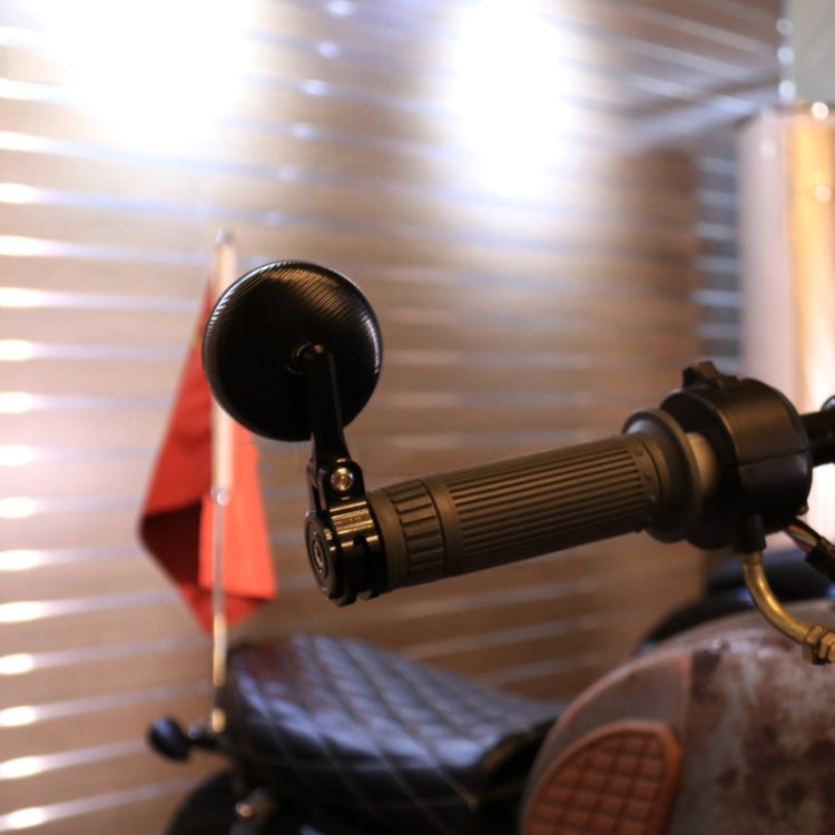 Motorcycle Modified Rearview Mirror CNC Handle Mirror Accessories(Black) - Side Mirrors by PMC TechLife | Online Shopping South Africa | PMC TechLife