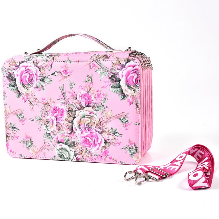 252 Holes Art Sketching Brush Colorful Lead Storage Large Capacity Portable Pencil Case(Pink) - File Folder by PMC TechLife | Online Shopping South Africa | PMC TechLife