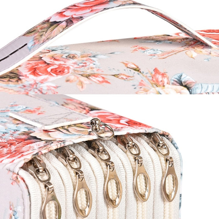 252 Holes Art Sketching Brush Colorful Lead Storage Large Capacity Portable Pencil Case(Beige) - File Folder by PMC TechLife | Online Shopping South Africa | PMC TechLife