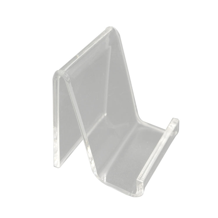 QH-040 10 PCS Acrylic Transparent Mobile Phone Display Stand(Transparent) - Desktop Holder by PMC TechLife | Online Shopping South Africa | PMC TechLife