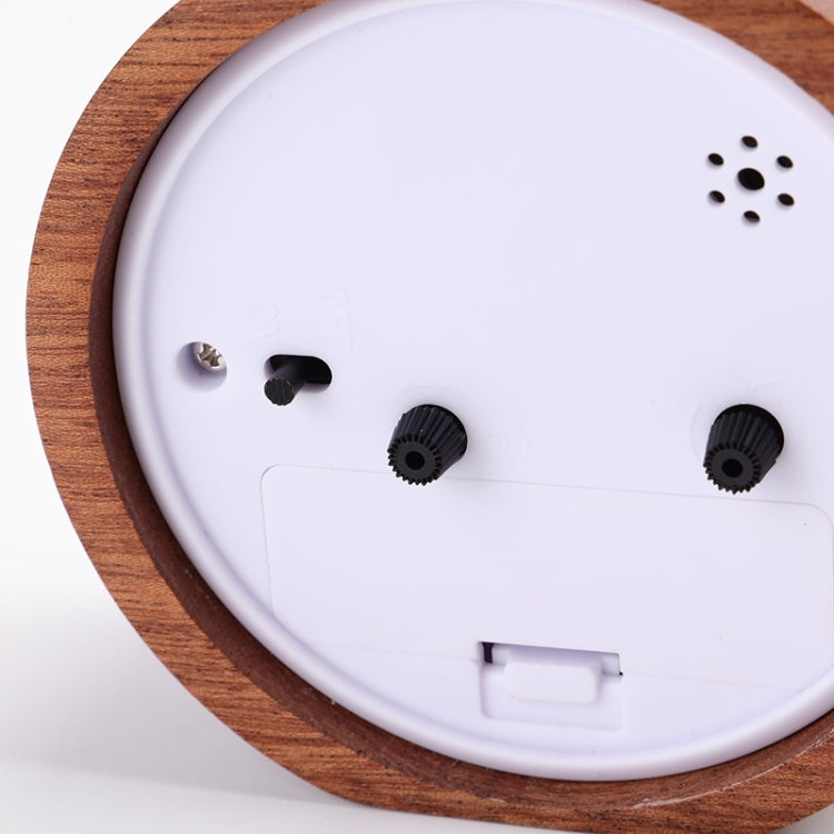 Solid Wood Silent Snooze Alarm Clock with Pointer(Round Dark) - free shipping - PMC TechLife - Order now!