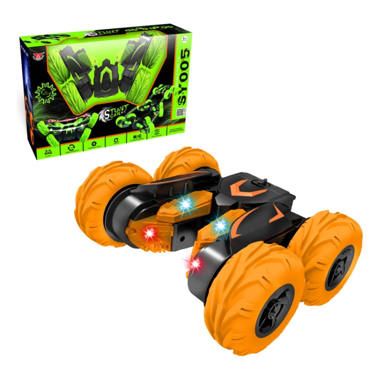 Double-Sided 360-Degree Lighting Stunt Car Climbing And Rolling Remote Control Off-Road Vehicle(Black Orange) - free shipping - PMC TechLife - Order now!