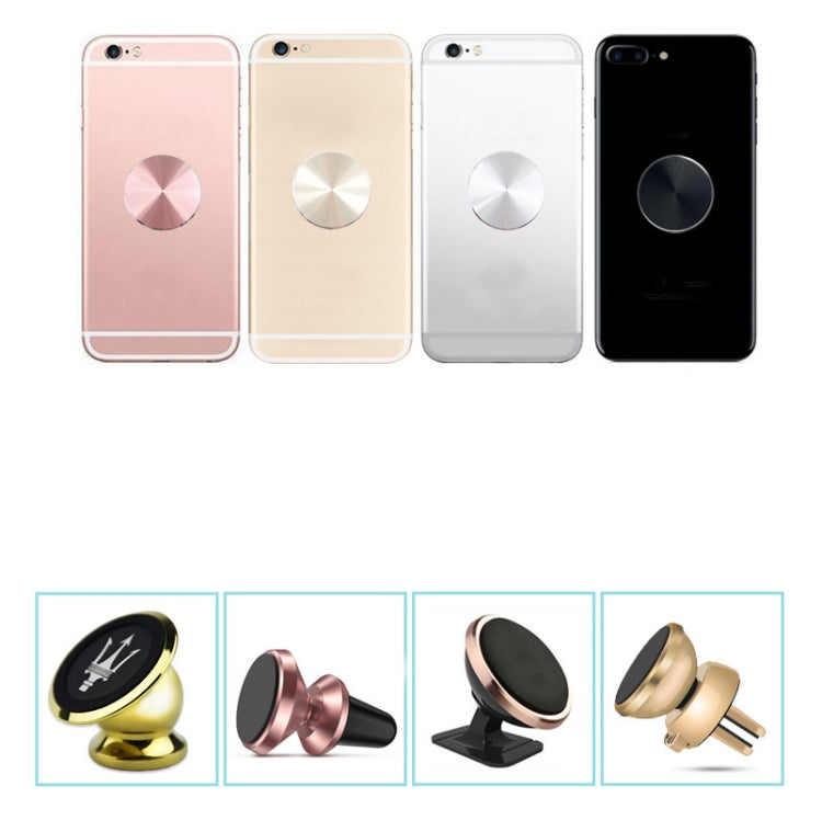 10 PCS CD Texture Aluminum Alloy Magnetic Sheet Magnetic Patch Set For Car Phone Holder, With Alcohol Cotton Sheet And Protective Film(Tyrant Gold) - Hand-Sticking Bracket by PMC TechLife | Online Shopping South Africa | PMC TechLife