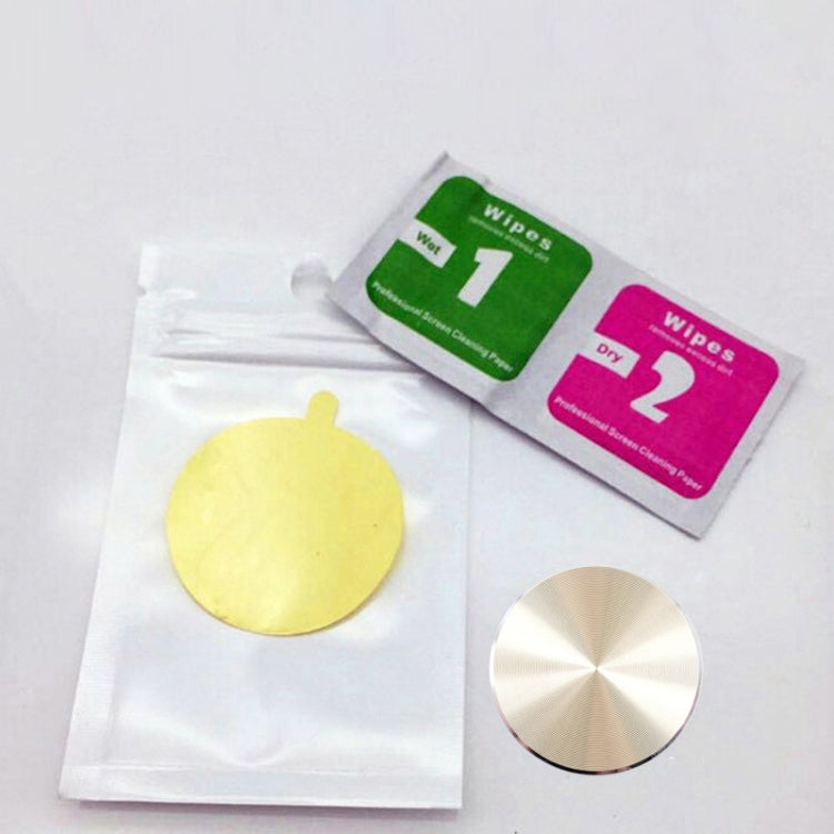 10 PCS CD Texture Aluminum Alloy Magnetic Sheet Magnetic Patch Set For Car Phone Holder, With Alcohol Cotton Sheet And Protective Film(Tyrant Gold) - Hand-Sticking Bracket by PMC TechLife | Online Shopping South Africa | PMC TechLife