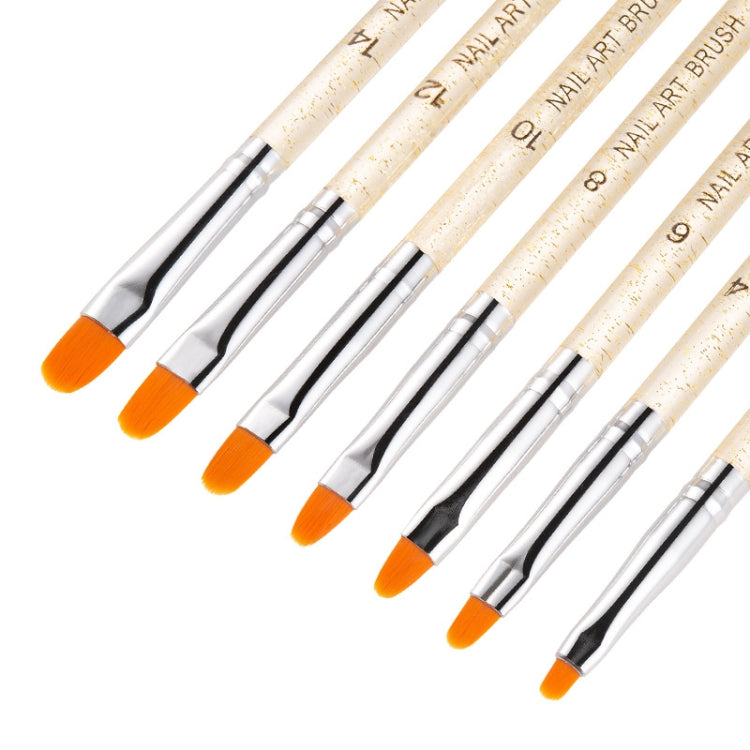 2 Sets 7 In 1 Phototherapy Pen Round Head Line Pen Transparent Rod Painted Pen Drawing Pen Nail Art Brush Tool(Gold Power) - free shipping - PMC TechLife - Order now!