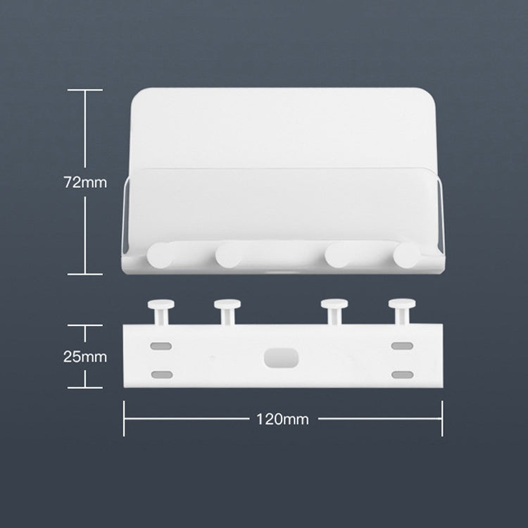 Free Punching Wall Phone Holder Wall-Mounted Charging Base Bracket(White) - free shipping - PMC TechLife - Order now!