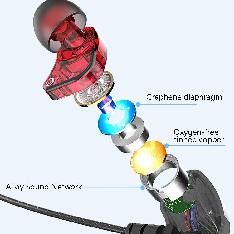 In-Ear Earphone Bass Mobile Phone Game Sports Wired Headset(Silver) - In Ear Wired Earphone by PMC TechLife | Online Shopping South Africa | PMC TechLife