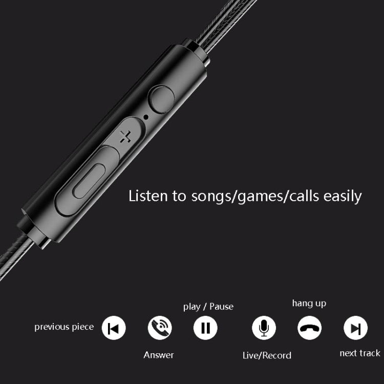 In-Ear Earphone Bass Mobile Phone Game Sports Wired Headset(Silver) - In Ear Wired Earphone by PMC TechLife | Online Shopping South Africa | PMC TechLife