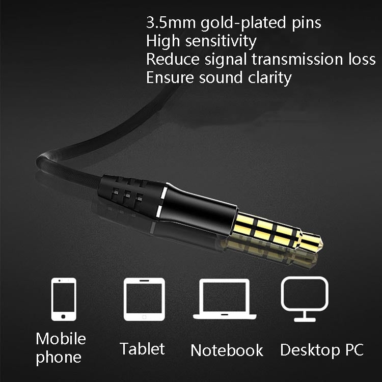 In-Ear Earphone Bass Mobile Phone Game Sports Wired Headset(Silver) - In Ear Wired Earphone by PMC TechLife | Online Shopping South Africa | PMC TechLife