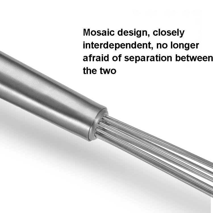 2 PCS Manual Whisk Stainless Steel Glass Bead Egg Whisk Kitchen Household Hand-Held Baking Tools Type A 12 Inch - Stirrer & Squeezer by PMC TechLife | Online Shopping South Africa | PMC TechLife