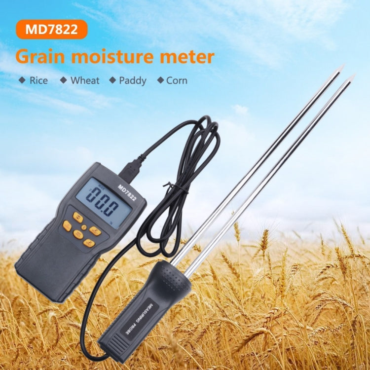 MD7822 Smart Grain Moisture Tester Ultra-Long Probe Digital Moisture Meter - PH & Moisture Meter by PMC TechLife | Online Shopping South Africa | PMC TechLife