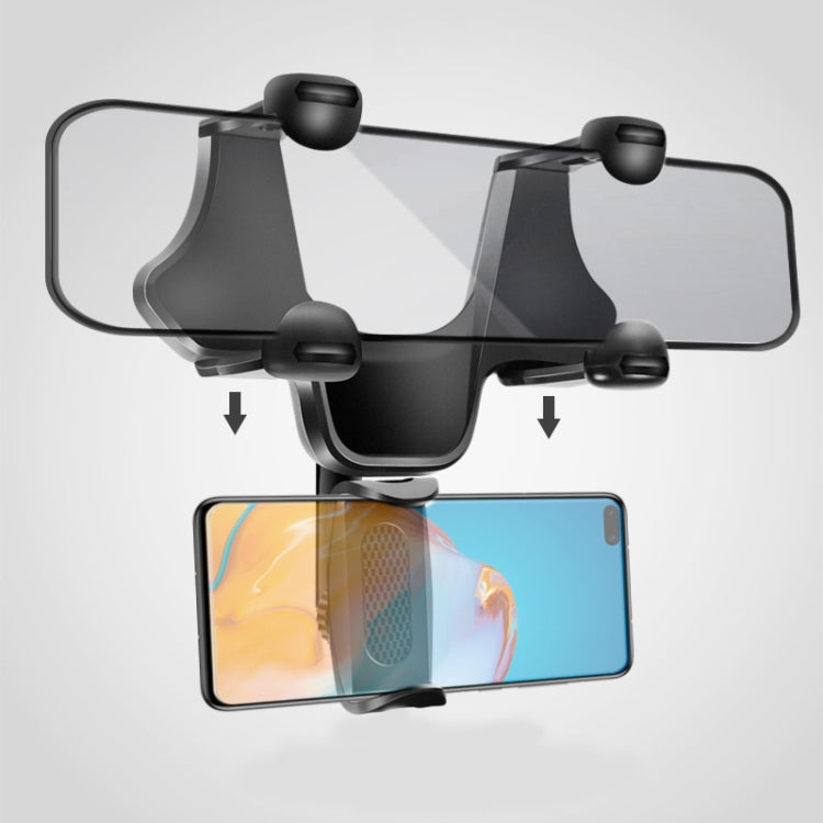 Car Rearview Mobile Phone Bracket Car Post Mirror Universal Navigation Bracket Driving Recorder Car Clip - Car Holders by PMC TechLife | Online Shopping South Africa | PMC TechLife