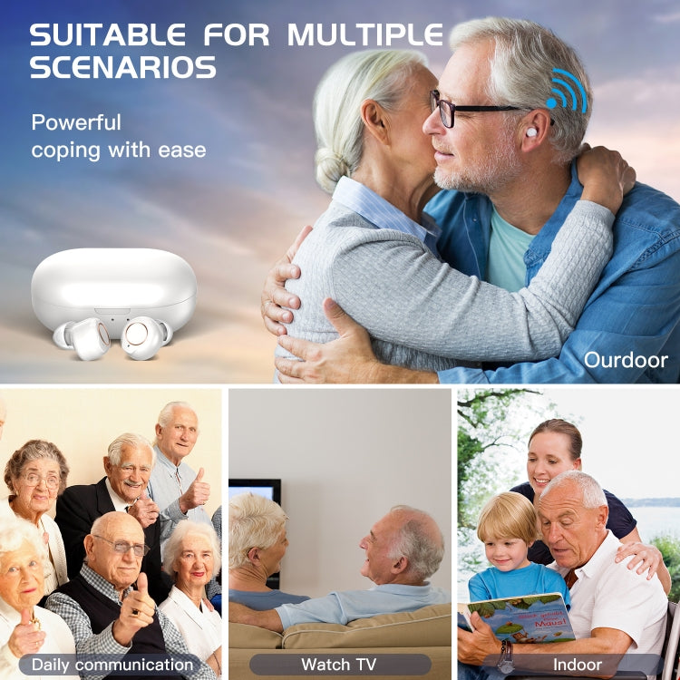 GM-305 Binaural Magnetic Rechargeable Hearing Aid Wireless Elderly Voice Amplifier(Black) - Hearing Aids by PMC TechLife | Online Shopping South Africa | PMC TechLife | Buy Now Pay Later Mobicred