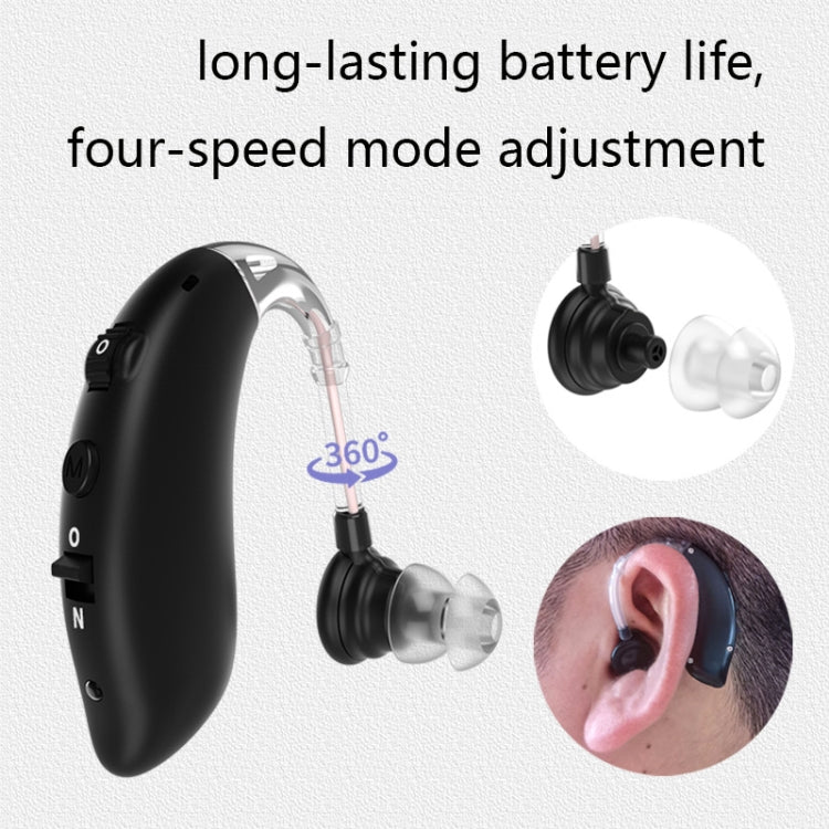 GM-105 Elderly Hearing Aid Sound Amplifier Intelligent Noise Reduction Sound Collector, Style: EU Plug(Fantasy Black) - Hearing Aids by PMC TechLife | Online Shopping South Africa | PMC TechLife