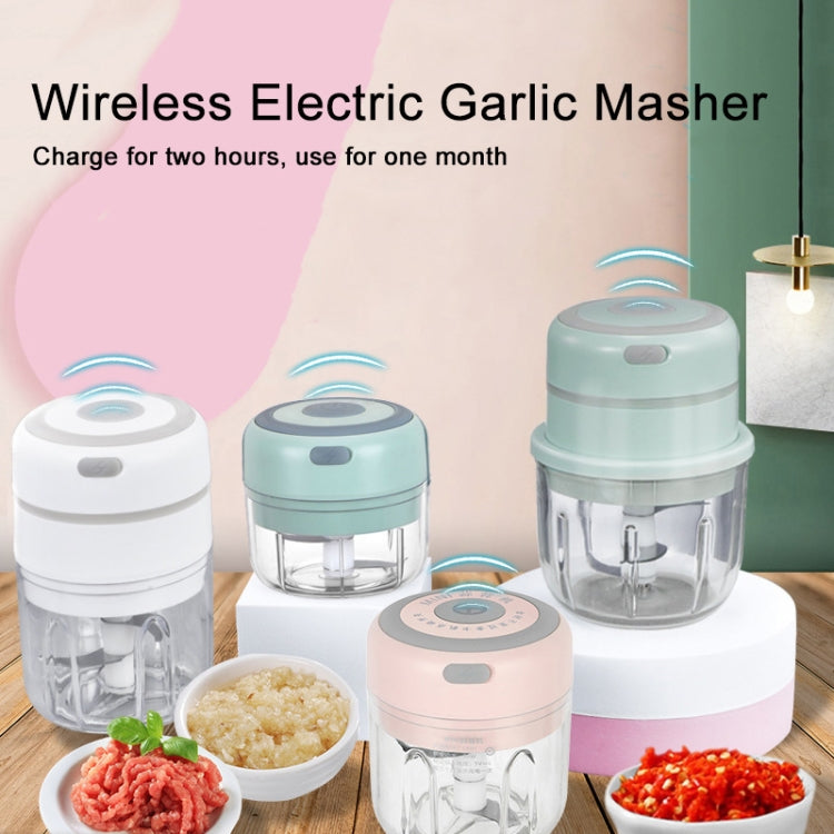 ZM-14 Household Mini Wireless Electric Garlic Masher, Colour: Green High Cup 250ml + Small Cup 100ml - free shipping - PMC TechLife - Order now!