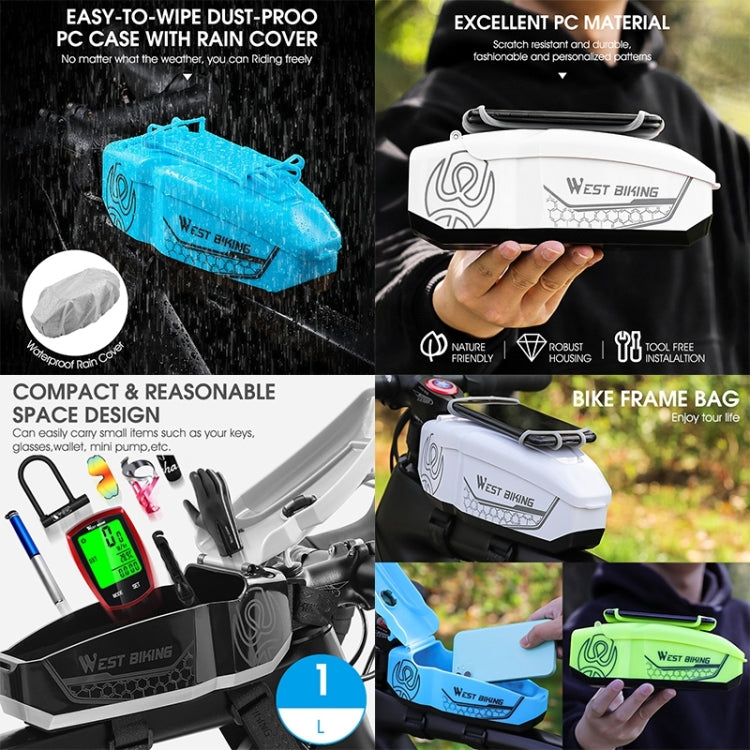 WEST BIKING Bicycle Front Beam Top Tube Bag Mountain Road Bike Waterproof Riding Equipment(Dark Ash) - Bicycle Bags by WEST BIKING | Online Shopping South Africa | PMC TechLife | Buy Now Pay Later Mobicred