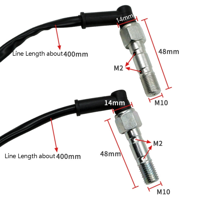 Motorcycle Accessories Disc Brake Pad M10 Hydraulic Brake Switch Double Hole Hydraulic Brake Switch, Specification: M10 x 1.00mm - Motorbike Brakes by PMC TechLife | Online Shopping South Africa | PMC TechLife
