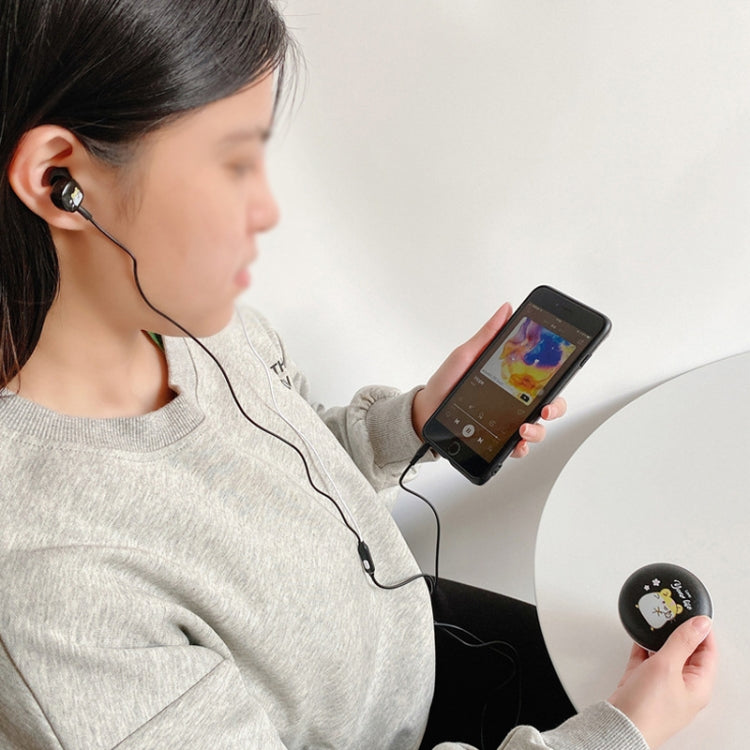 2 Pairs Heavy Bass Wired Headset Mobile Phone Universal Headset with Storage Box & Microphone(White Rat + Storage Box) - In Ear Wired Earphone by PMC TechLife | Online Shopping South Africa | PMC TechLife