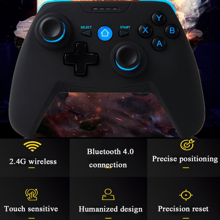 CX-X1  2.4GHz + Bluetooth 4.0 Wireless Game Controller Handle For Android / iOS / PC / PS3 Handle + Bracket+ Receiver (Blue) - Gamepads by PMC TechLife | Online Shopping South Africa | PMC TechLife