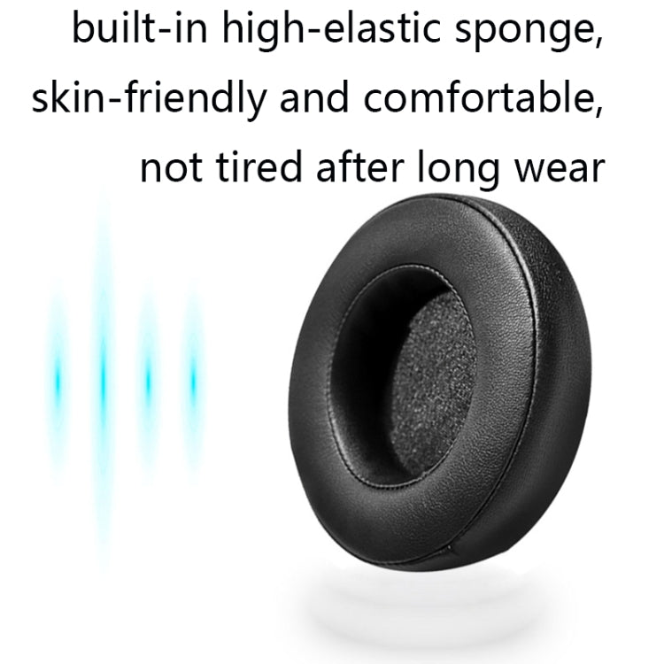 2 PCS Headset Sponge Case For Razer BlackShark V2/V2X/V2SE, Colour: Ellipse Lambskin(Black Paper Black Net) - Earmuff & Pad by PMC TechLife | Online Shopping South Africa | PMC TechLife