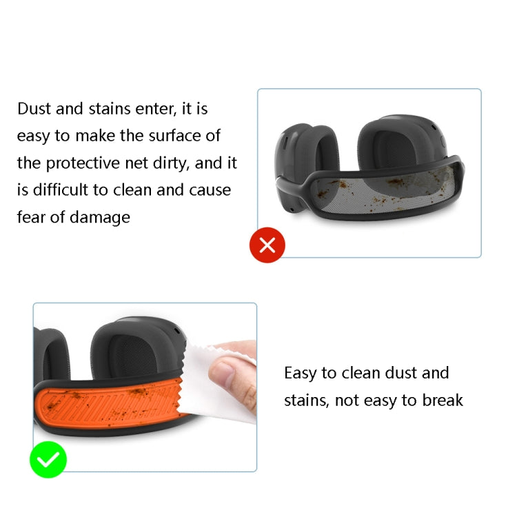 T1 Wireless Bluetooth Headset Beam Silicone Protection Case For Apple AirPods Max(Black) - Earmuff & Pad by PMC TechLife | Online Shopping South Africa | PMC TechLife