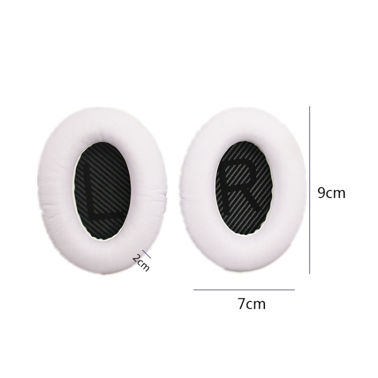 2 PCS Headset Sponge Cover For BOSE QC15 / QC3 / QC2 / QC25 / AE2 / AE2i(White + Blue LR) - Earmuff & Pad by PMC TechLife | Online Shopping South Africa | PMC TechLife