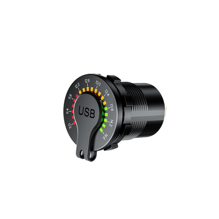 Car Motorcycle Ship Modified With Colorful Screen Display USB Dual QC3.0 Fast Charge Car Charger, Model: P20-C With Terminal - DIY Modified Charger by PMC TechLife | Online Shopping South Africa | PMC TechLife