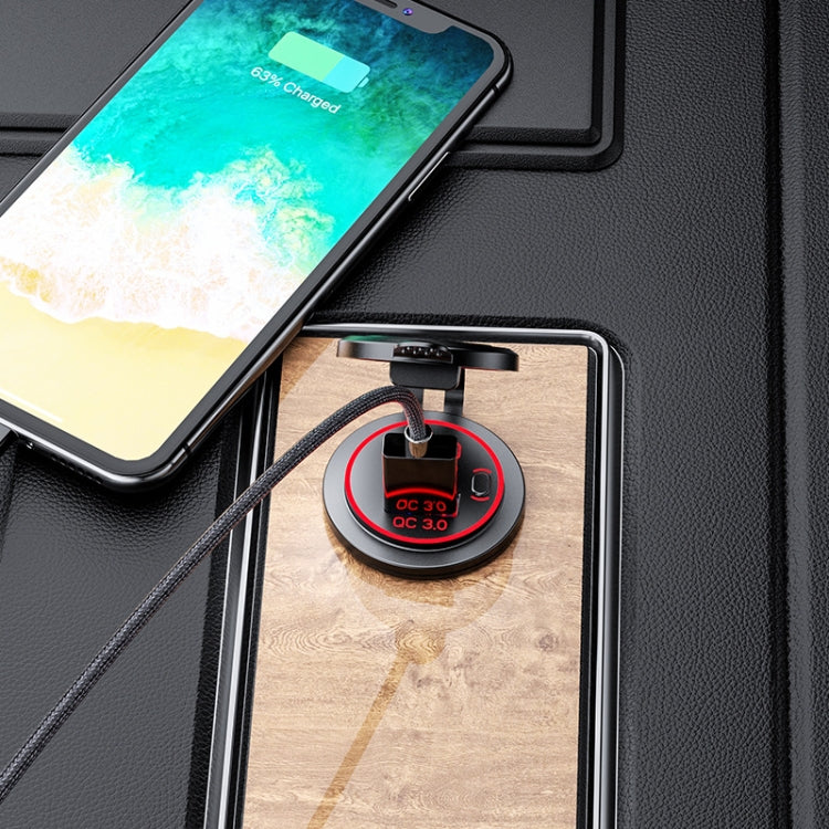 Car Motorcycle Ship Modified USB Charger Waterproof PD + QC3.0 Fast Charge, Model: Green Light With Terminal - free shipping - PMC TechLife - Order now!