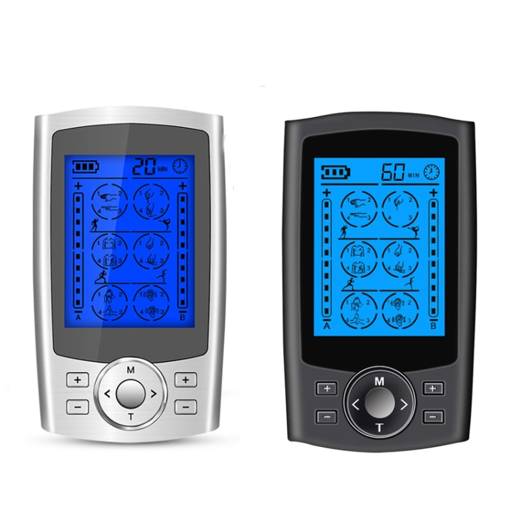 24-Mode Digital Electronic Pulse Massager Intelligent Whole Body Physical Therapy Meridian Massager, Specification: UK Plug( Silver) - Massage & Relaxation by PMC TechLife | Online Shopping South Africa | PMC TechLife