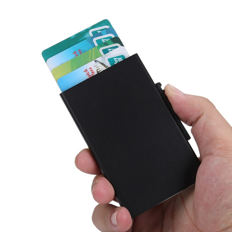 RFID Anti-Theft And Anti-Magnetic Aluminum Alloy Credit Card Case(Black) - free shipping - PMC TechLife - Order now!