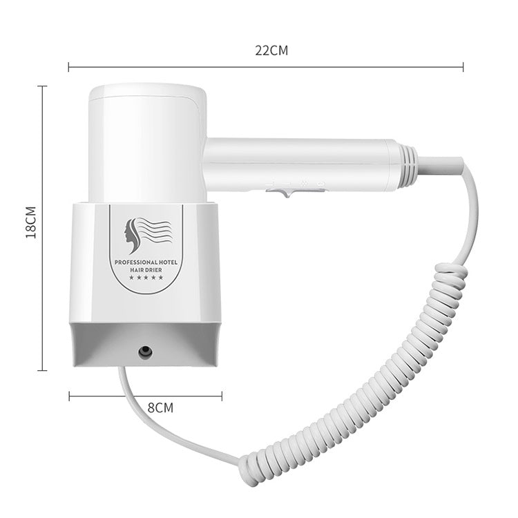 Hotel Hair Dryer Wall Mount High Power Hair Dryer Household Hair Cylinder Dryer, CN Plug(Hotel Hairdryer White) - Hair Dryers & Accessories by PMC TechLife | Online Shopping South Africa | PMC TechLife